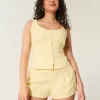 Hollister Livvy Low-Rise Linen-Blend Shorts