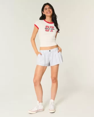 Hollister Livvy Low-Rise Linen-Blend Shorts