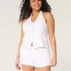Hollister Livvy Low-Rise Linen-Blend Shorts 3″