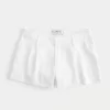 Hollister Livvy Low-Rise Linen-Blend Shorts 3″