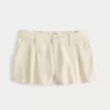 Hollister Livvy Low-Rise Linen-Blend Shorts 3″