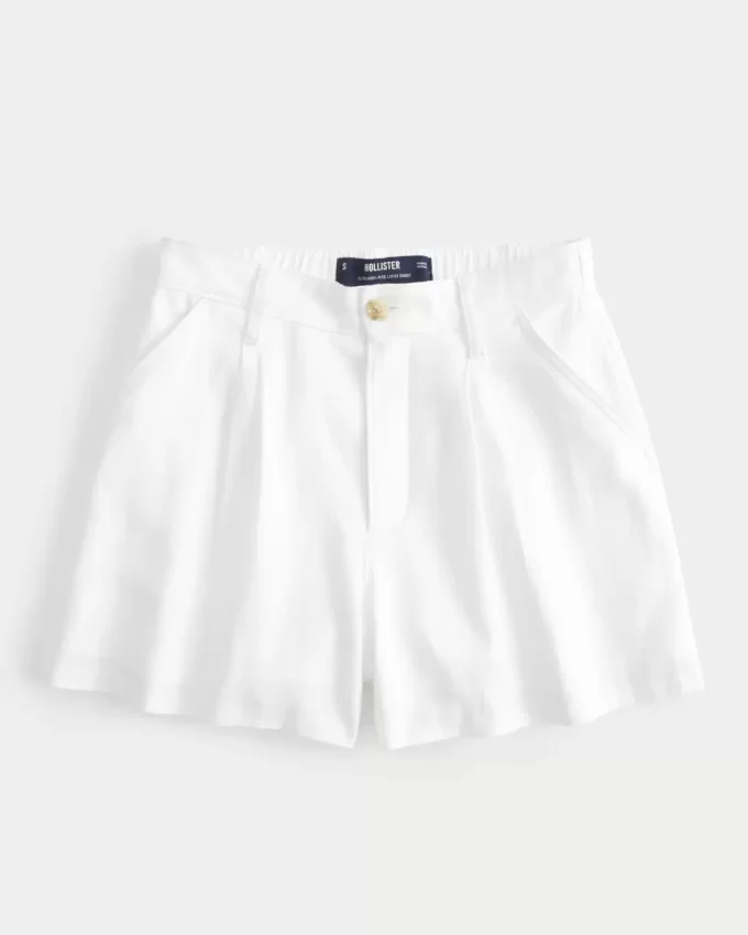 Hollister Livvy Ultra High-Rise Linen-Blend Shorts
