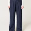 Hollister Livvy Ultra High-Rise Linen-Blend Wide-Leg Pants