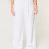 Hollister Livvy Ultra High-Rise Linen-Blend Wide-Leg Pants