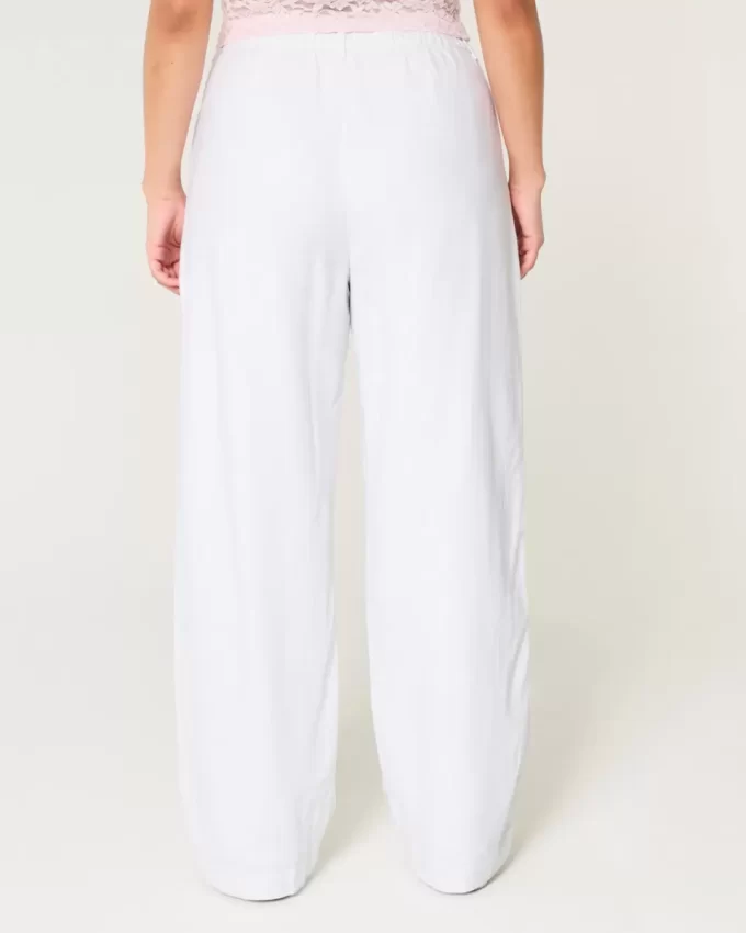Hollister Livvy Ultra High-Rise Linen-Blend Wide-Leg Pants