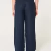 Hollister Livvy Ultra High-Rise Linen Blend Wide-Leg Pants