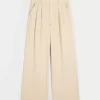 Hollister Livvy Ultra High-Rise Linen-Blend Wide-Leg Pants