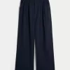 Hollister Livvy Ultra High-Rise Linen Blend Wide-Leg Pants