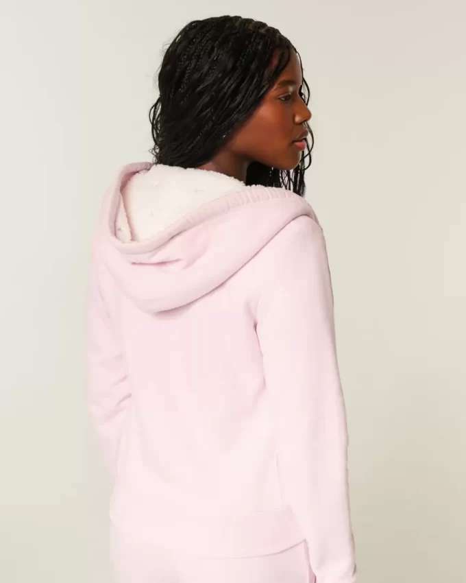 Hollister x Crocs Sherpa-Lined Zip-Up Hoodie