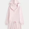 Hooded Long-Sleeve Fleece Dress