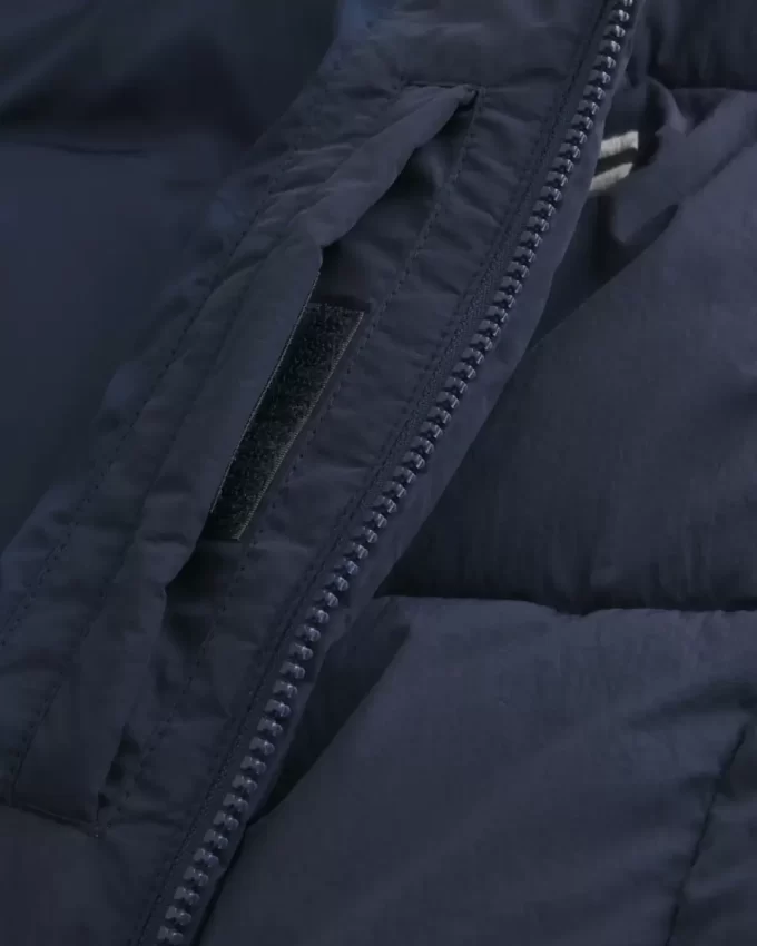 Hooded Motorsports Graphic Puffer Jacket