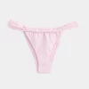 Jacquard Wide-Strap Cheekiest Bikini Bottom
