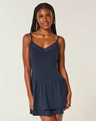 Knit Tiered Mini Dress