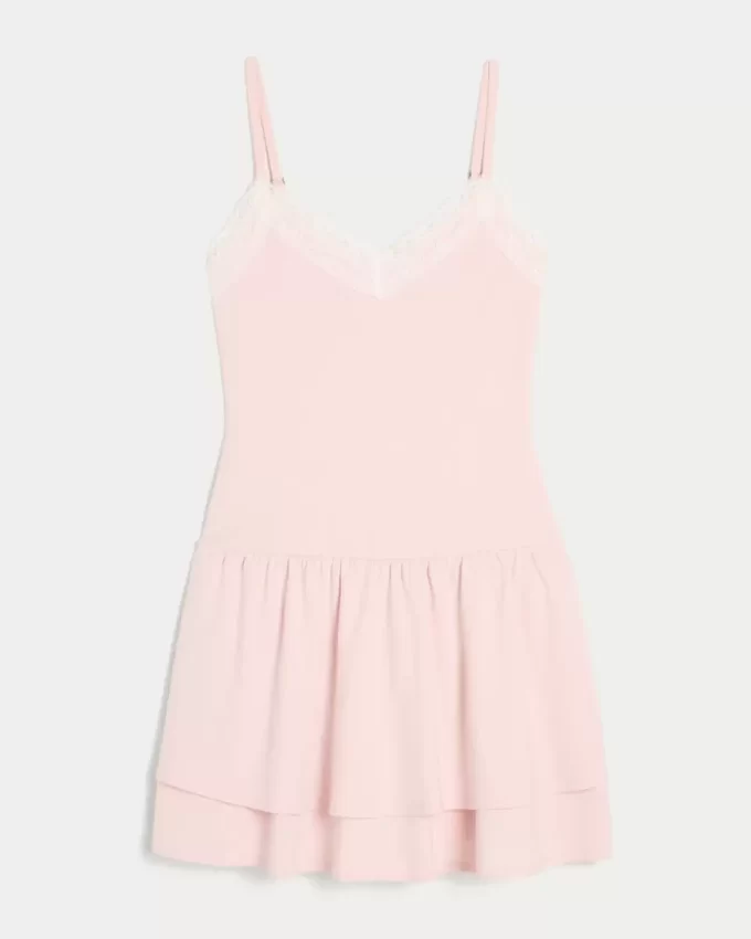 Knit Tiered Mini Dress