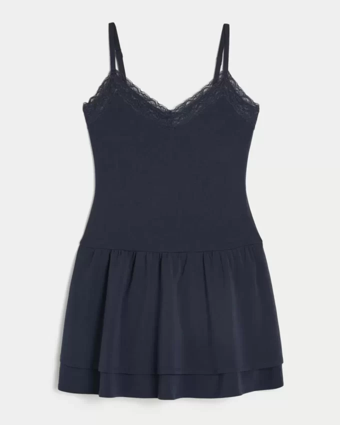 Knit Tiered Mini Dress