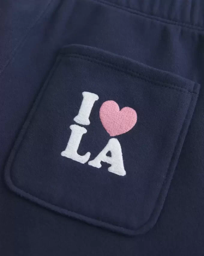 LA Graphic Wide-Leg Sweatpants