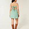 Lace Detail Slip Mini Dress