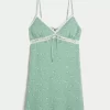 Lace Detail Slip Mini Dress