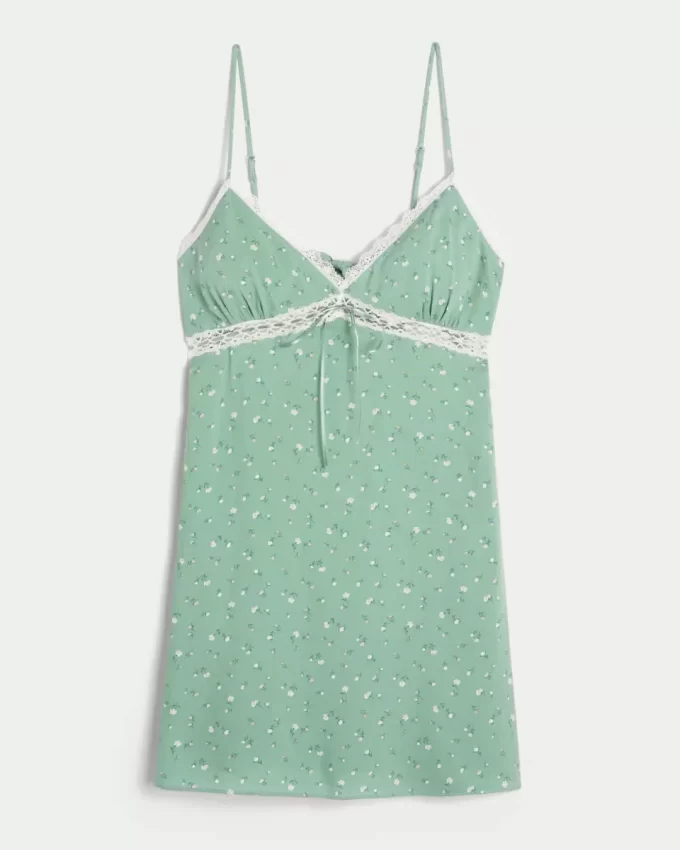 Lace Detail Slip Mini Dress