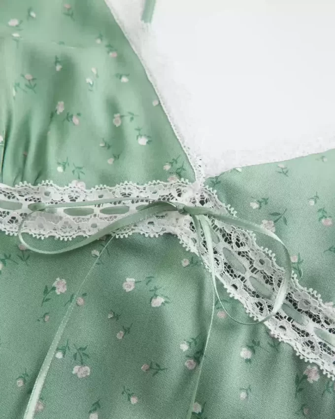 Lace Detail Slip Mini Dress