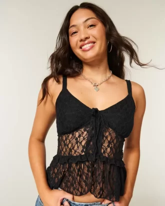 Lace Ruffle Top