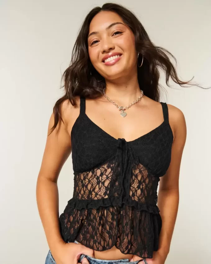 Lace Ruffle Top
