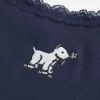 Lace Trim Dog Graphic Tank