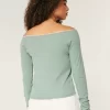 Lace Trim Off-the-Shoulder San Diego Graphic Tee Lace Trim Off-the-Shoulder San Diego Graphic Tee
