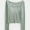 Lace Trim Off-the-Shoulder San Diego Graphic Tee Lace Trim Off-the-Shoulder San Diego Graphic Tee