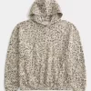 Leopard Print Baggy Cinch Hoodie