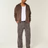 Leopard Print Baggy Painter Jeans