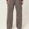 Leopard Print Baggy Painter Jeans