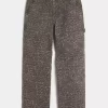 Leopard Print Baggy Painter Jeans
