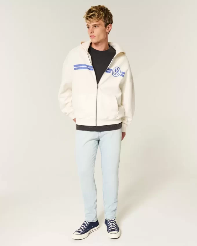 Light Wash Athletic Skinny Jeans