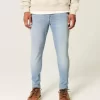 Light Wash Athletic Skinny Jeans