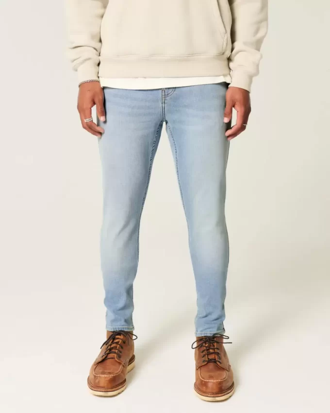 Light Wash Athletic Skinny Jeans
