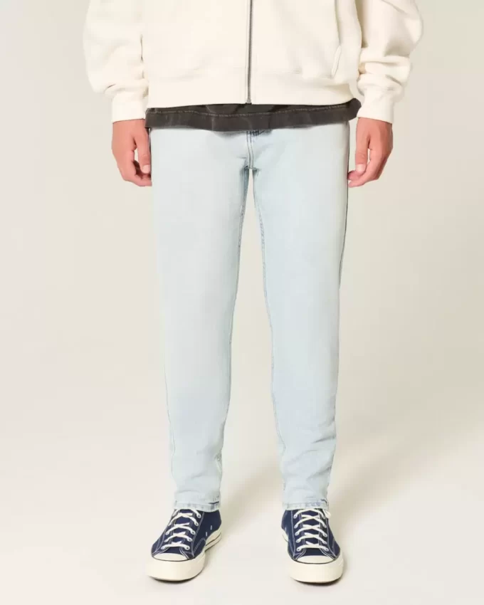 Light Wash Athletic Skinny Jeans