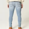 Light Wash Athletic Skinny Jeans