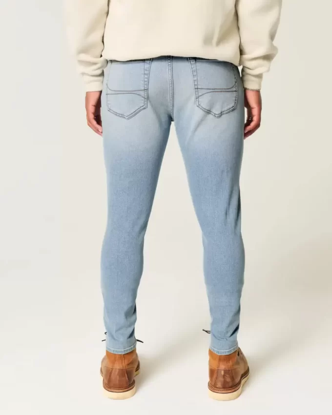 Light Wash Athletic Skinny Jeans