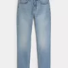 Light Wash Athletic Skinny Jeans