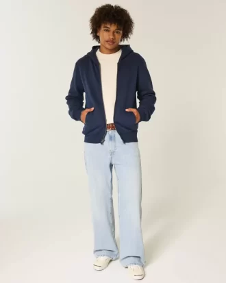 Light Wash Baggy Bootcut Jeans