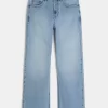 Light Wash Baggy Bootcut Jeans