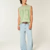 Light Wash Baggy Bootcut Jeans