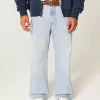 Light Wash Baggy Bootcut Jeans