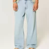 Light Wash Baggy Bootcut Jeans