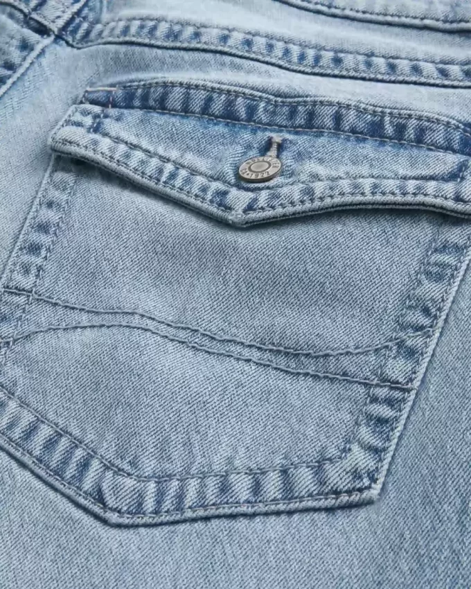 Light Wash Baggy Bootcut Jeans