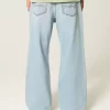 Light Wash Baggy Bootcut Jeans