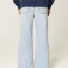 Light Wash Baggy Bootcut Jeans