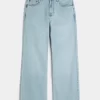 Light Wash Baggy Bootcut Jeans