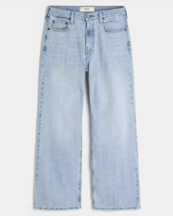 Light Wash Baggy Bootcut Jeans